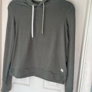 Vuori Halo Essential VW226 Hooded Sweatshirt Size Small Olive Green